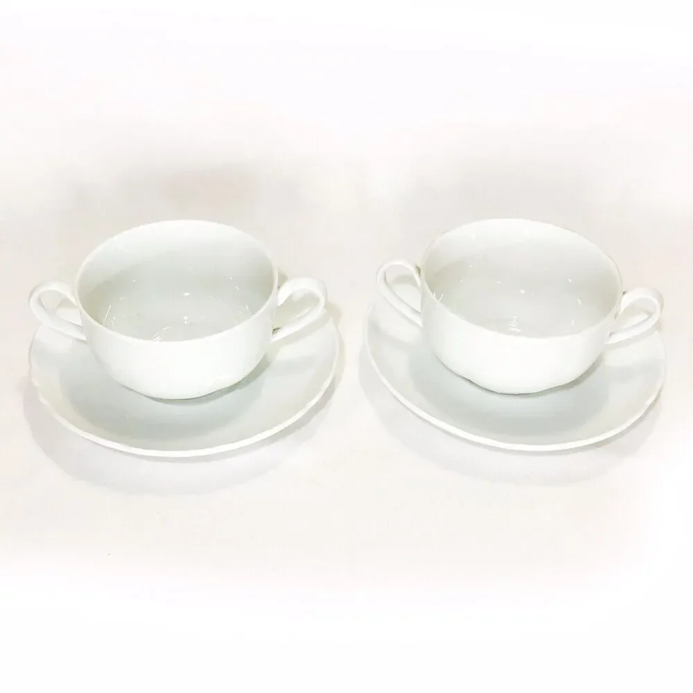 Antique O & E G Oscar and Edgar Gutherz Royal Austria Cream Soup Cup and Saucer - Picture 3 of 6